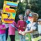 Rainbow Number 5 Pinata with a Blindfold and Bat for Boys Girls 5th Birthday Party, Kids Anniversary Celebration, Fiesta Supplies